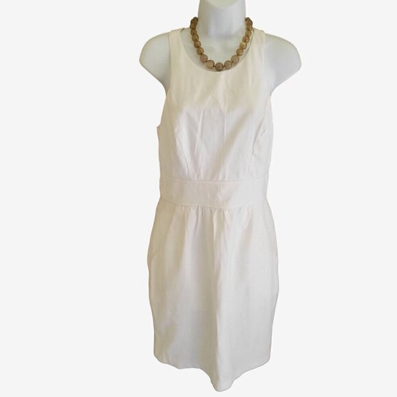 City Triangle Razor Back Sleeveless Off White Summer Dress Junior  SZ 7 - Picture 5 of 7